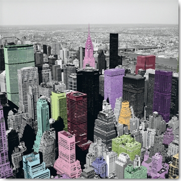 קרייזלר בצבעיםוינטג', מיני,אורבני, עירוני, צבעוני, שחור לבן, צילום, מודרני , ניו יורק